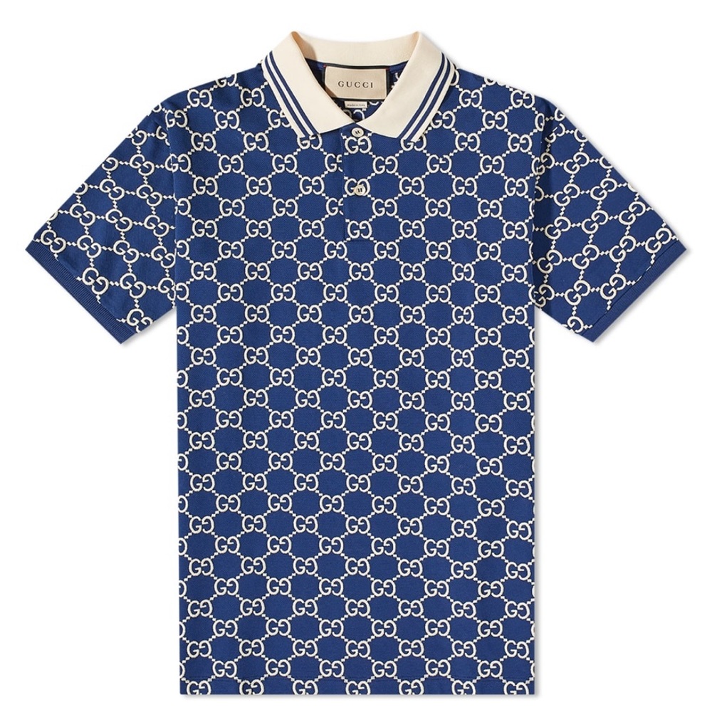 Gucci GG Contrast Embroidered Polo